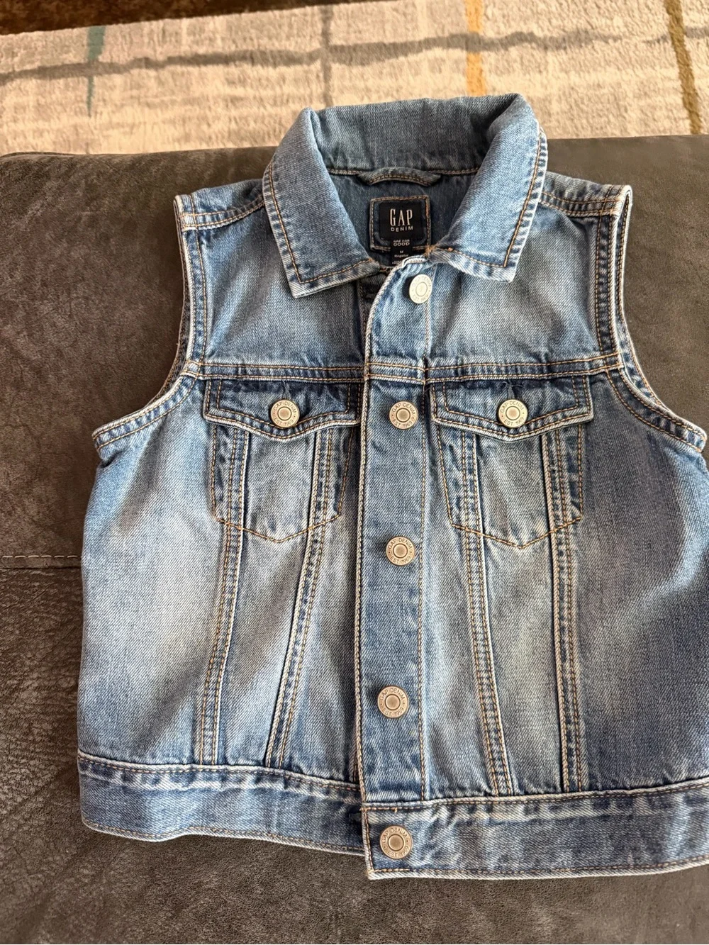 GAP Kids Light Blue Denim Vest
